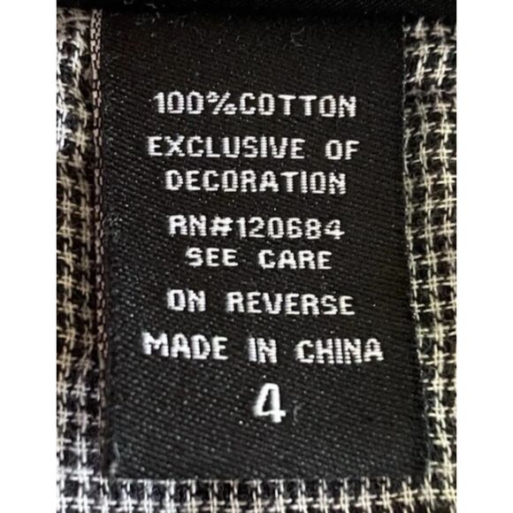 Torrid Black Check Plaid Buttons Women's 4X  Lined Shirt 100% cotton - Picture 10 of 10